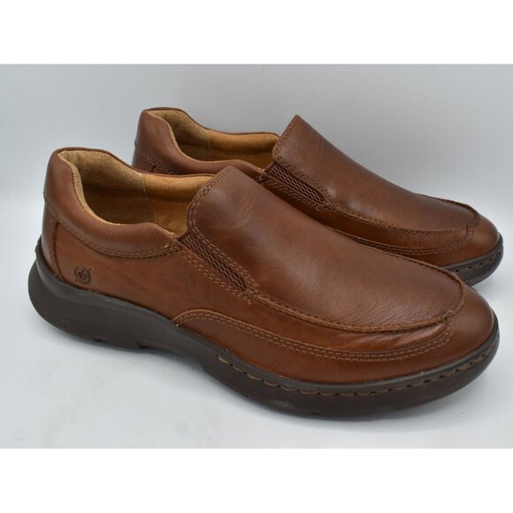 Born Mens Size 10 Cambridge British Tan Leather Loafers Shoes main image 12